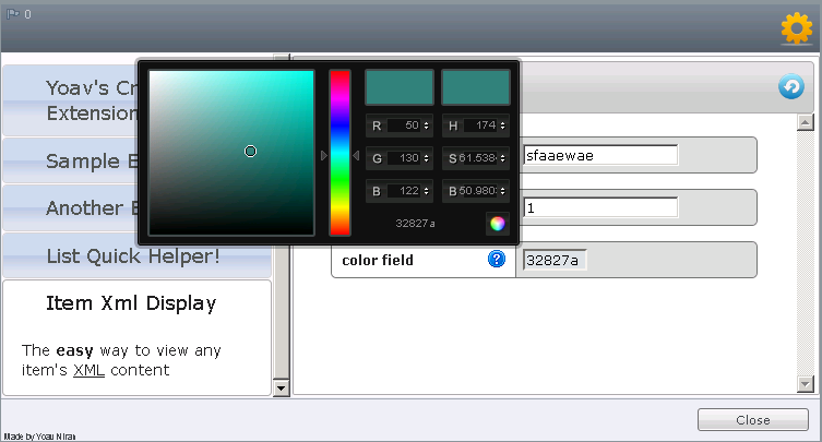 Extensions Manager - Color Picker